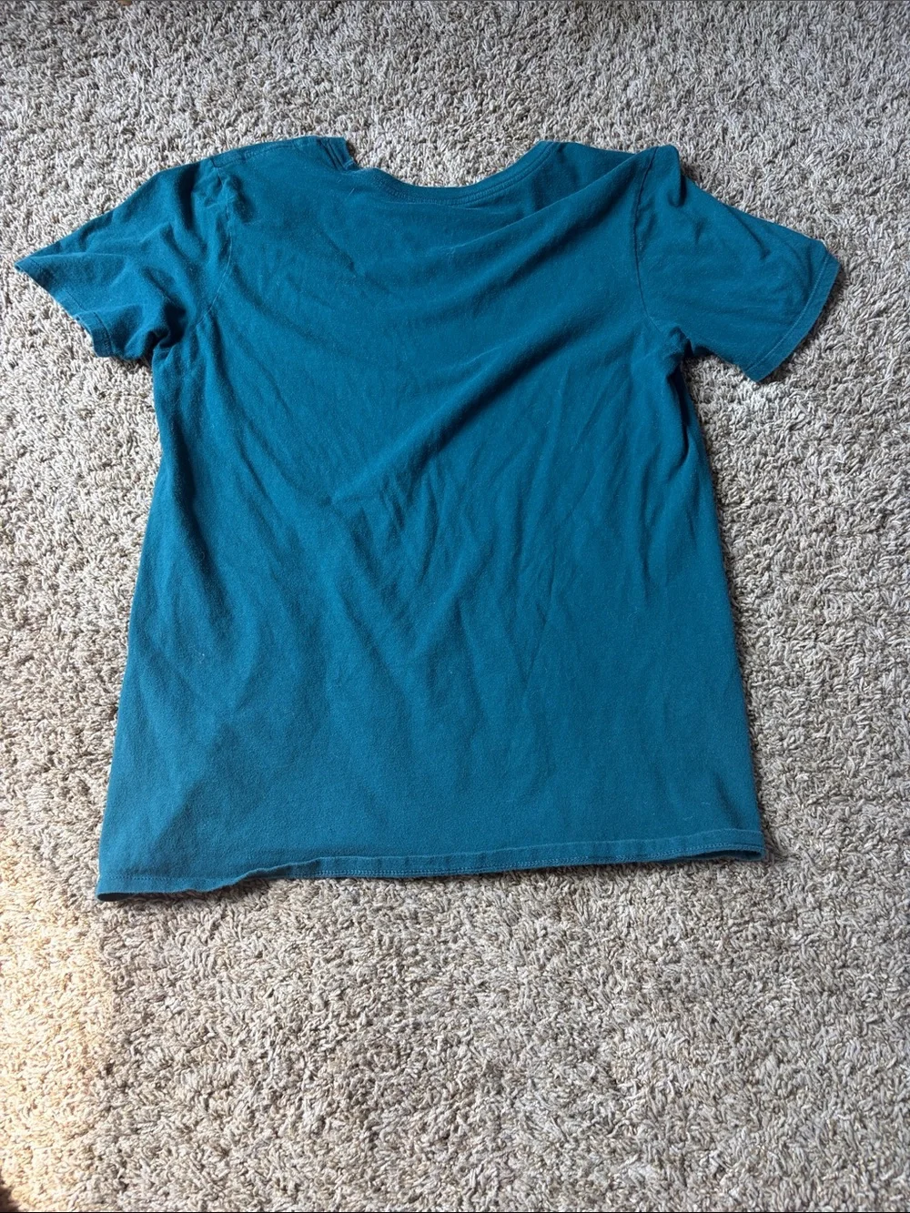 Nike Men's Teal Crewneck Short-Sleeve T-Shirt with Swoosh
